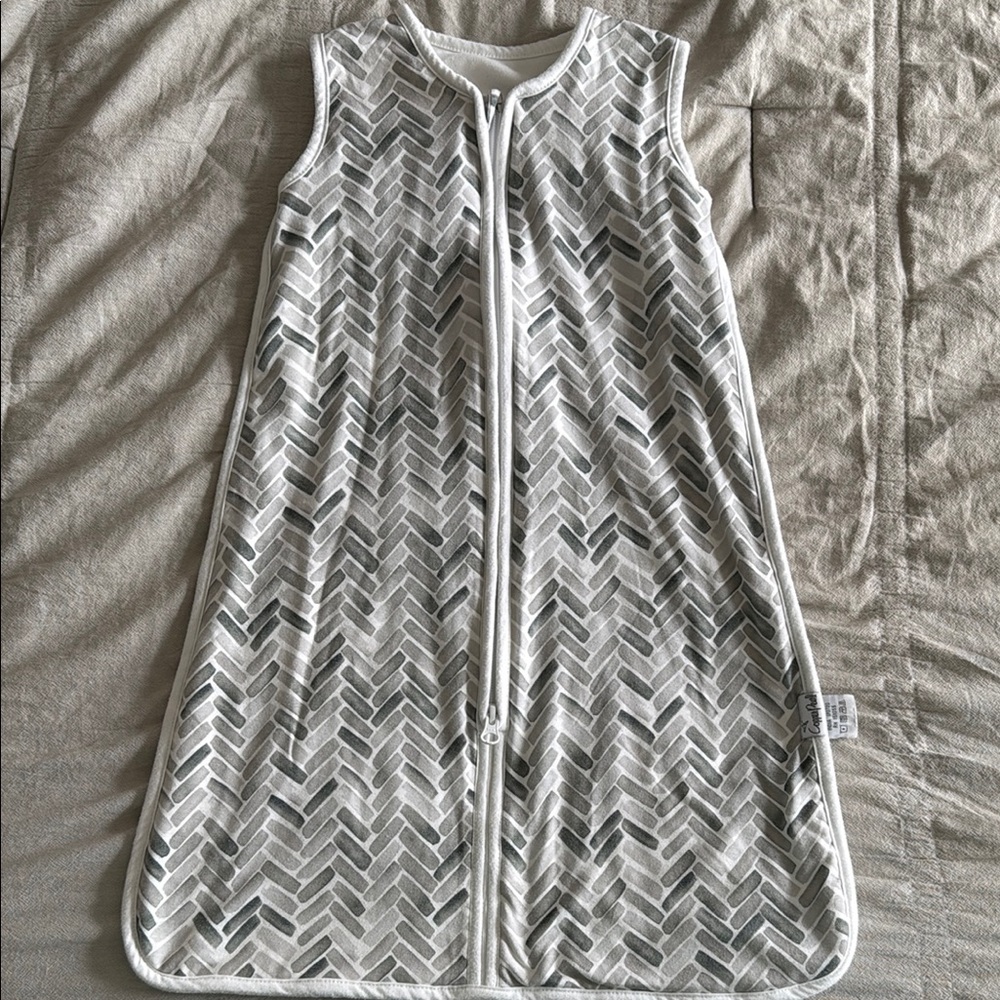 Gray and White Chevron Sleep Sack